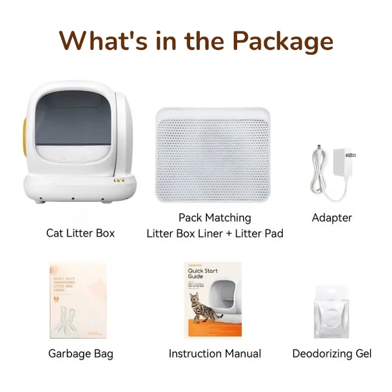 No More Mess, No More Stress: The 75L Smart Litter Box with Health Tracking!