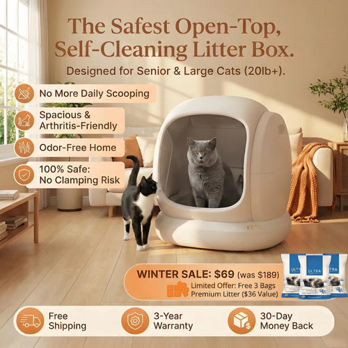 No More Mess, No More Stress: The 75L Smart Litter Box with Health Tracking!