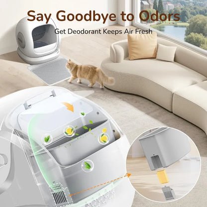 No More Mess, No More Stress: The 75L Smart Litter Box with Health Tracking!