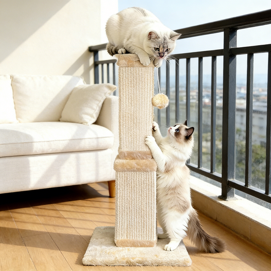 32” Sisal Cat Scratcher for Large Cats, Sturdy & Durable