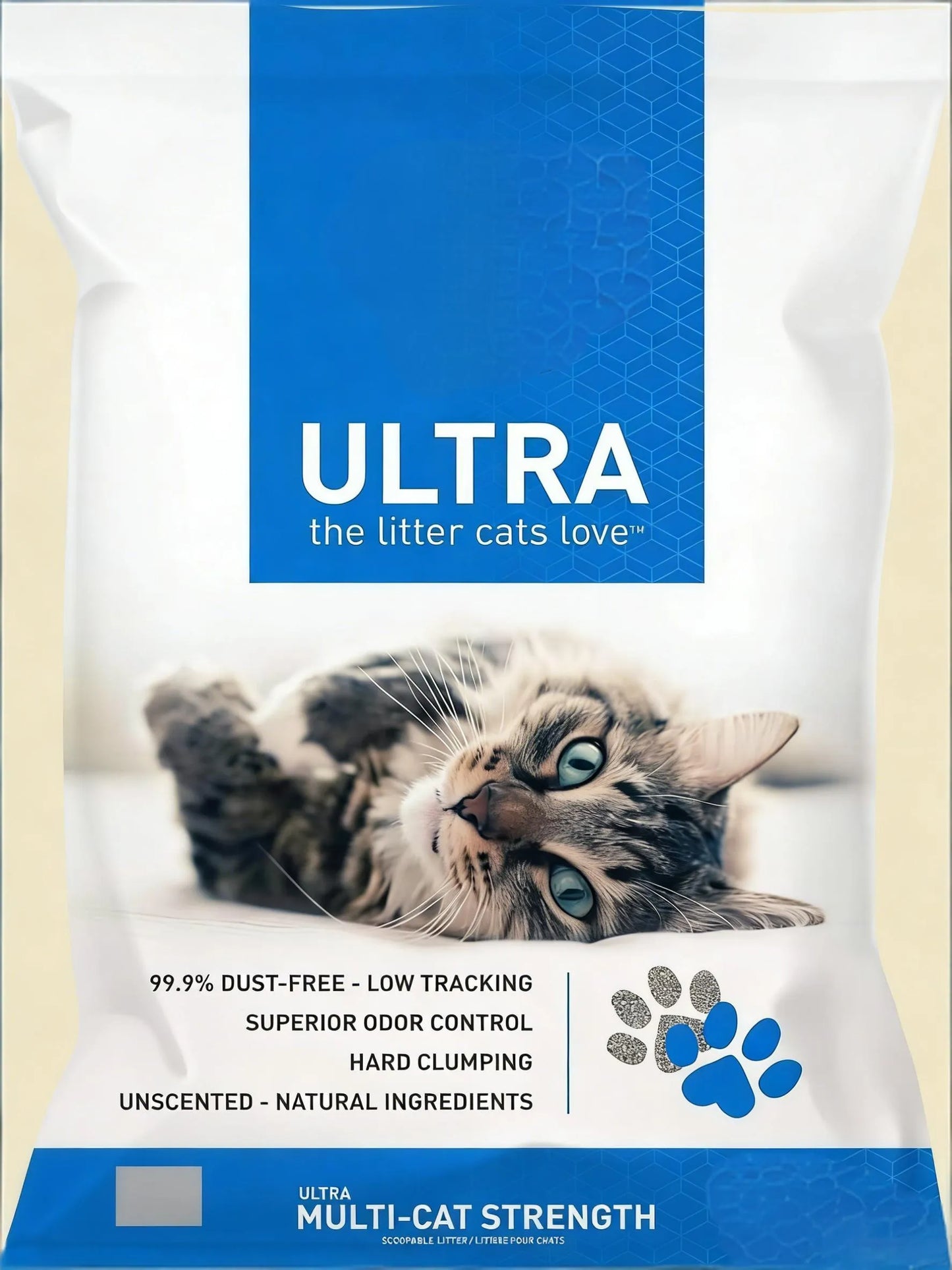 Unscented Clumping Clay Cat Litter, 18 lb x 3 Bags
